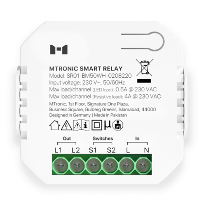 Smart relay which turns your simple switch into smart switch, product by MTronic