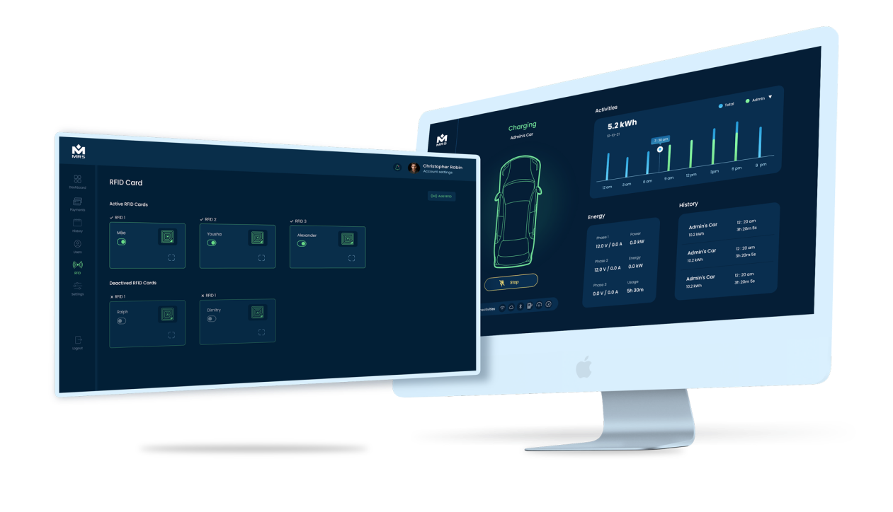 MCharger dashboard