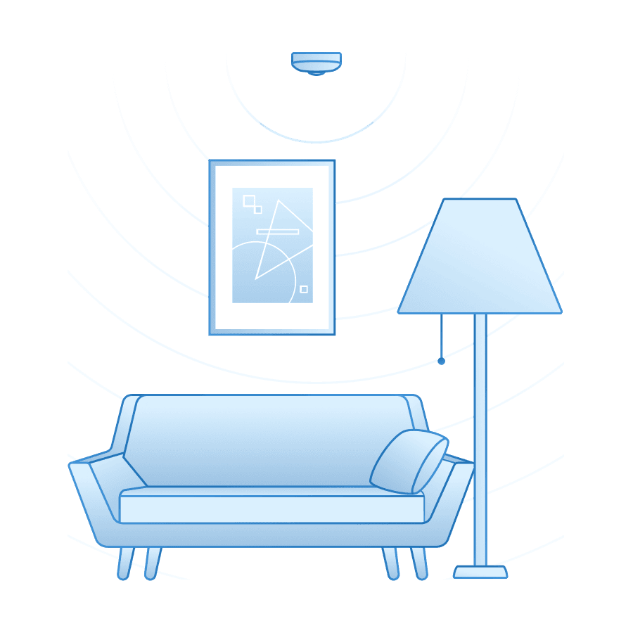 Motion Sensing in living room using MTronic's Motion and Light Sensor