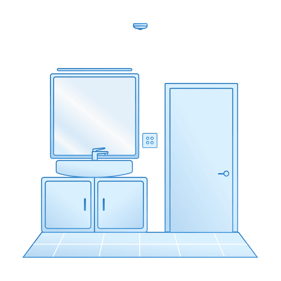 Washroom light and exhaust turned off as MTronic's Motion and Light sensor detects that you have left