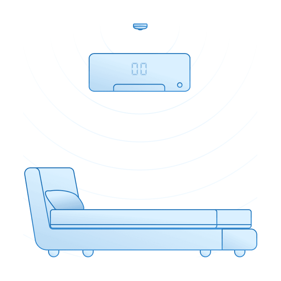 MTronic Motion and Light sensor being used to switch of the AC when no one is on the room